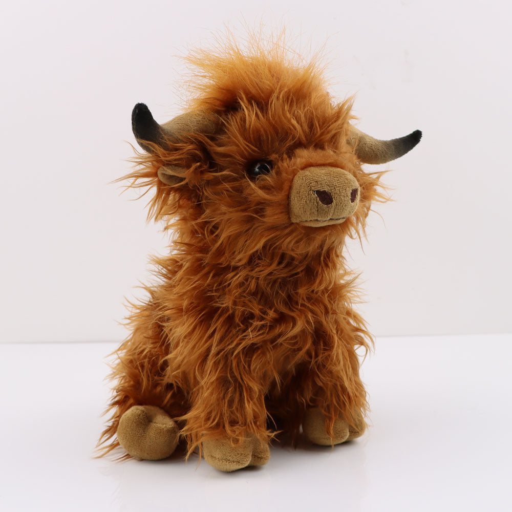 Scottish Highland Cow Plush Toy Long Hair Cute