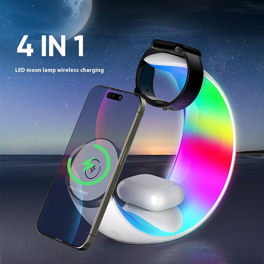 Wireless Ambience Light 4 In 1 Small Night Lamp Charger