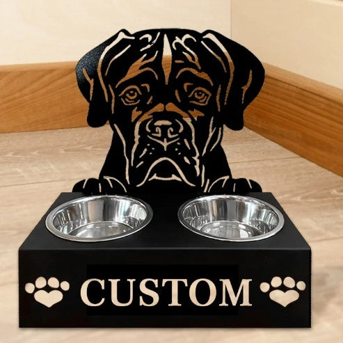 Personalized Dog Food Bowl Rack