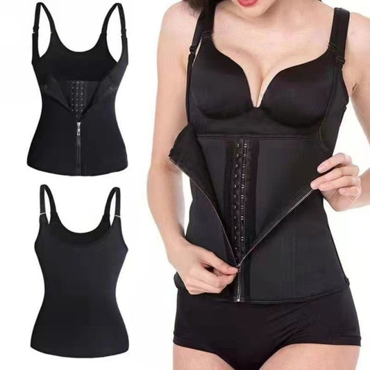 Women's Zipper Bodybuilding Belly Contraction Corset