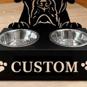 Personalized Dog Food Bowl Rack